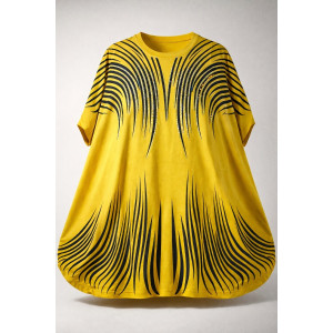 Футболка женская F8003 "Crystal Flow Luxe" хлопок стрейч (р-ры: 58-68) горчичный