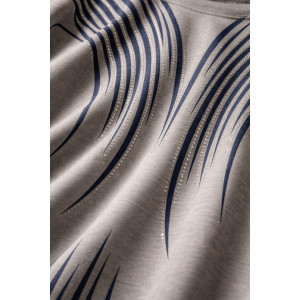 Футболка женская F8003 "Crystal Flow Luxe" хлопок стрейч (р-ры: 58-68) серый