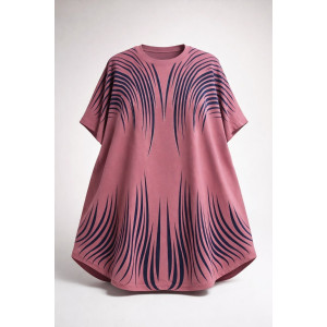 Футболка женская F8003 "Crystal Flow Luxe" хлопок стрейч (р-ры: 58-68) брусничный