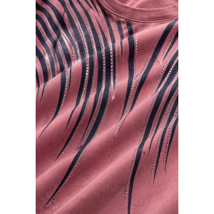 Футболка женская F8003 "Crystal Flow Luxe" хлопок стрейч (р-ры: 58-68) брусничный