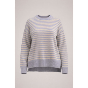 Джемпер женский №0611 эко-кашемир (р-ры: 42-50) серо-голубой-молочный-кремовый