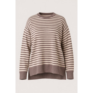 Джемпер женский №0611 эко-кашемир (р-ры: 42-50) серый-молочный