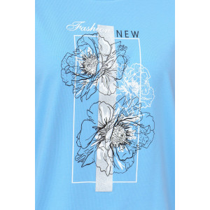 Лонгслив женский "Стиль" кулирка с лайкрой (р-ры: 46-64) голубой