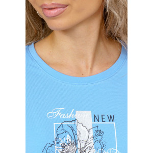 Лонгслив женский "Стиль" кулирка с лайкрой (р-ры: 46-64) голубой