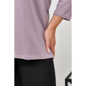 Лонгслив женский "Стиль" кулирка с лайкрой (р-ры: 46-64) светло-лиловый