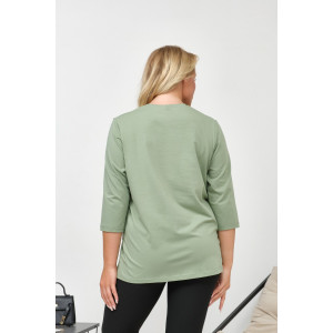 Лонгслив женский "Элис" кулирка с лайкрой (р-ры: 46-64) фисташка