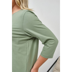 Лонгслив женский "Элис" кулирка с лайкрой (р-ры: 46-64) фисташка