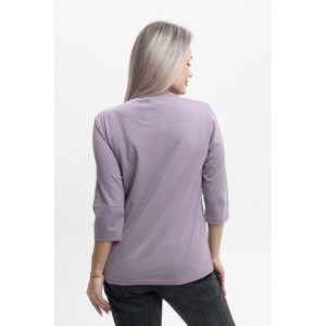 Лонгслив женский "Элис" кулирка с лайкрой (р-ры: 46-64) светло-лиловый