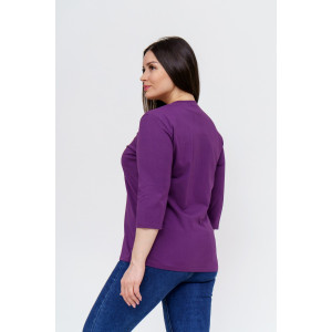 Лонгслив женский "Элис" кулирка с лайкрой (р-ры: 46-64) слива