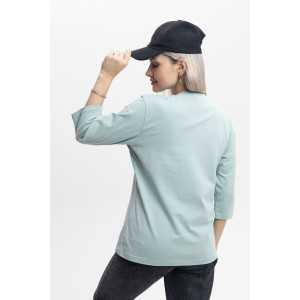 Лонгслив женский "Элис" кулирка с лайкрой (р-ры: 46-64) аква