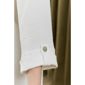 Блузка женская "Асель-2" фактурное полотно (р-ры: 44-54) белый