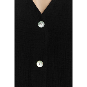 Блузка женская "Асель-2" фактурное полотно (р-ры: 44-54) черный