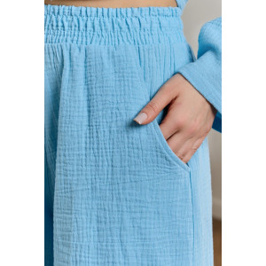 Шорты женские "Асель-4" фактурное полотно (р-ры: 44-54) аква