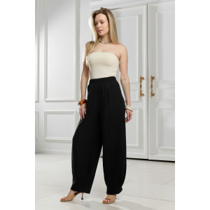 Брюки женские "Асель-3" фактурное полотно (р-ры: 44-54) черный