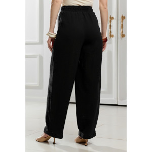 Брюки женские "Асель-3" фактурное полотно (р-ры: 44-54) черный