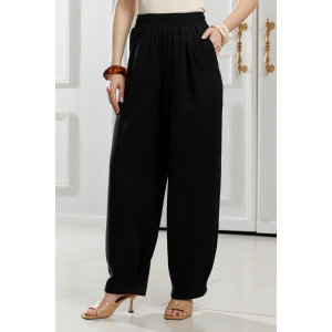 Брюки женские "Асель-3" фактурное полотно (р-ры: 44-54) черный