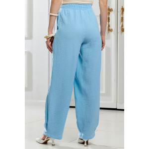Брюки женские "Асель-3" фактурное полотно (р-ры: 44-54) аква