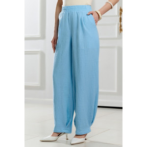 Брюки женские "Асель-3" фактурное полотно (р-ры: 44-54) аква