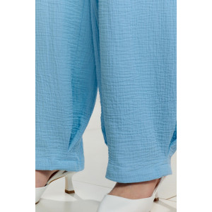 Брюки женские "Асель-3" фактурное полотно (р-ры: 44-54) аква