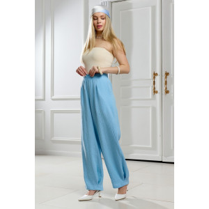 Брюки женские "Асель-3" фактурное полотно (р-ры: 44-54) аква