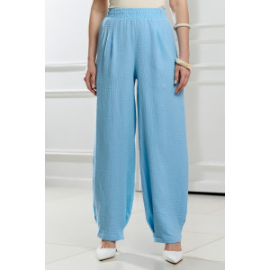 Брюки женские "Асель-3" фактурное полотно (р-ры: 44-54) аква