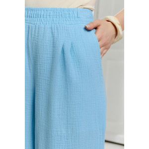 Брюки женские "Асель-3" фактурное полотно (р-ры: 44-54) аква