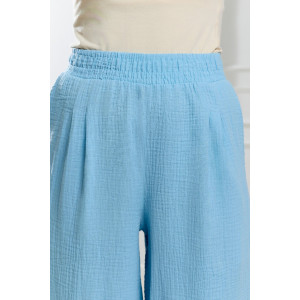 Брюки женские "Асель-3" фактурное полотно (р-ры: 44-54) аква