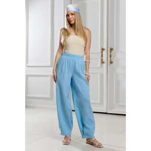 Брюки женские "Асель-3" фактурное полотно (р-ры: 44-54) аква