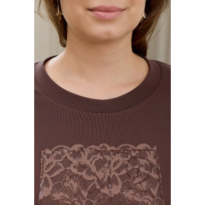 Футболка женская "Соло-2" кулирка с лайкрой (р-ры: 48-64) коричневый