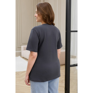Футболка женская "Соло-2" кулирка с лайкрой (р-ры: 48-64) антрацит