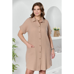 Платье женское "Вуаль-5" муслин (р-ры: 46-56) бежевый