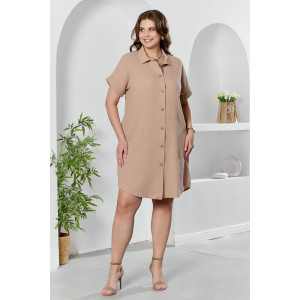 Платье женское "Вуаль-5" муслин (р-ры: 46-56) бежевый
