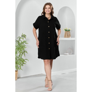 Платье женское "Вуаль-5" муслин (р-ры: 46-56) черный