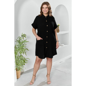 Платье женское "Вуаль-5" муслин (р-ры: 46-56) черный