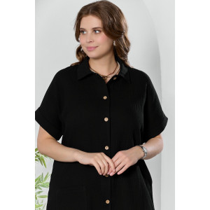 Платье женское "Вуаль-5" муслин (р-ры: 46-56) черный