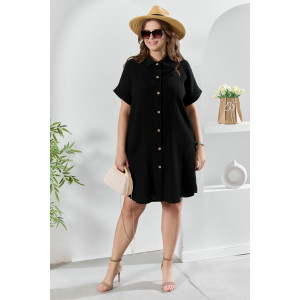 Платье женское "Вуаль-5" муслин (р-ры: 46-56) черный