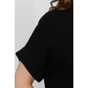 Платье женское "Вуаль-5" муслин (р-ры: 46-56) черный