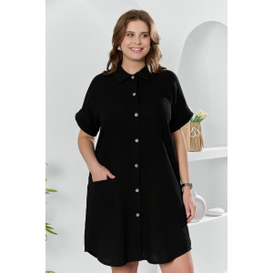 Платье женское "Вуаль-5" муслин (р-ры: 46-56) черный