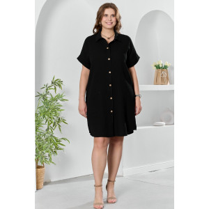 Платье женское "Вуаль-5" муслин (р-ры: 46-56) черный