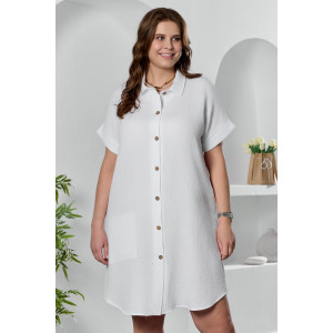 Платье женское "Вуаль-5" муслин (р-ры: 46-56) белый