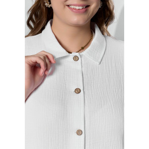 Платье женское "Вуаль-5" муслин (р-ры: 46-56) белый