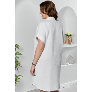 Платье женское "Вуаль-5" муслин (р-ры: 46-56) белый