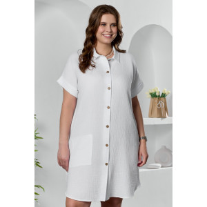 Платье женское "Вуаль-5" муслин (р-ры: 46-56) белый