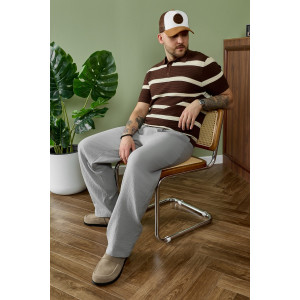 Брюки мужские "Нептун-2" фактурное полотно (р-ры: 48-58) серый