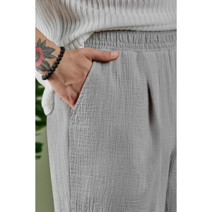 Брюки мужские "Нептун-2" фактурное полотно (р-ры: 48-58) серый