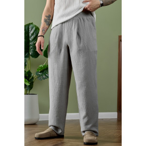 Брюки мужские "Нептун-2" фактурное полотно (р-ры: 48-58) серый