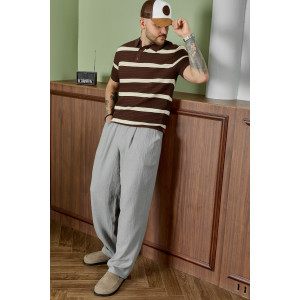 Брюки мужские "Нептун-2" фактурное полотно (р-ры: 48-58) серый