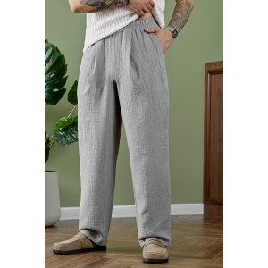 Брюки мужские "Нептун-2" фактурное полотно (р-ры: 48-58) серый