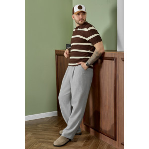 Брюки мужские "Нептун-2" фактурное полотно (р-ры: 48-58) серый