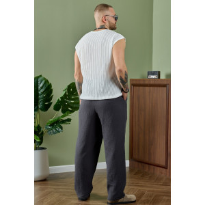 Брюки мужские "Нептун-2" фактурное полотно (р-ры: 48-58) графитовый